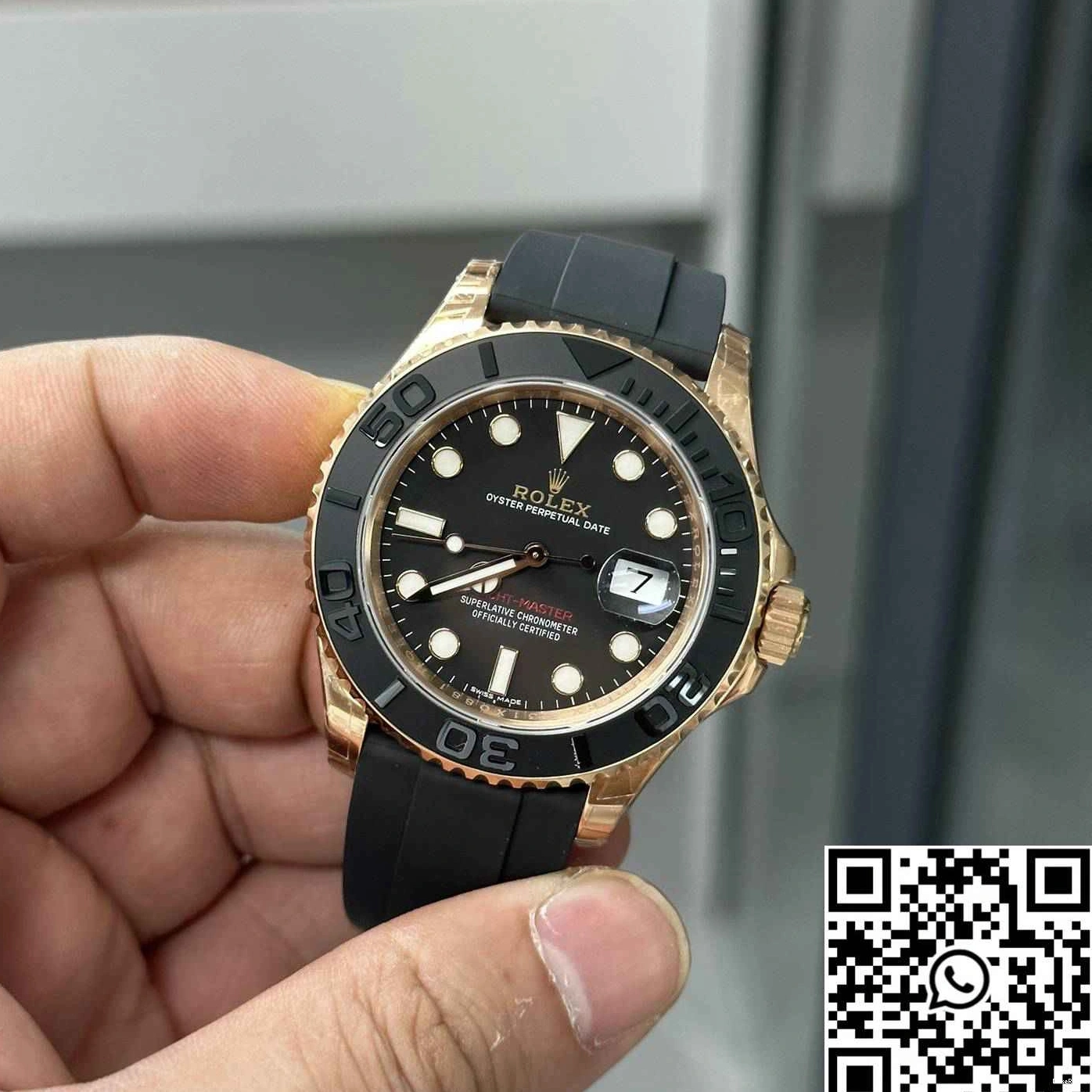 Master Black Dial Yacht VS M126655-0002 Rose Gold Factory Rolex 0117